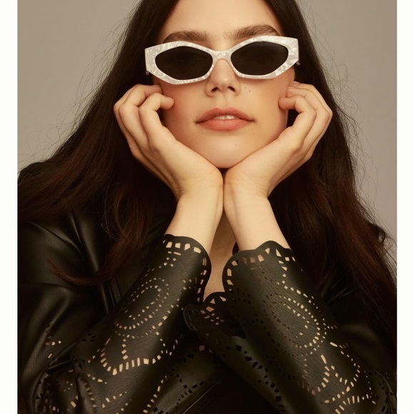 NWT Maeve Eyelet Sleeve Faux Black Leather Jacket Sz 14 MSRP $158 - Picture 8 of 8